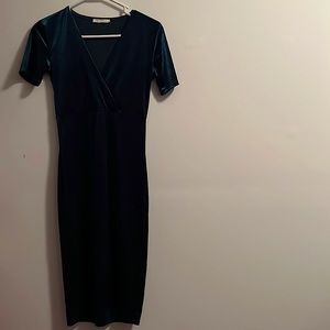 Zara Velvet hunter green Dress